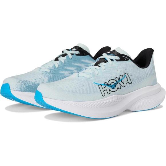 Hoka Shoes March 6 Tundra Blue Raindrop Lace Up Sneakers - Picture 1 of 5